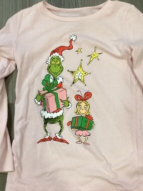 Girls' Pink Grinch & Cindy-Lou Holiday Costume Top